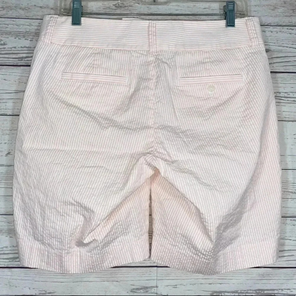 J Crew pinstriped women’s bermuda shorts style F1236 flat front size 6 - Picture 4 of 6